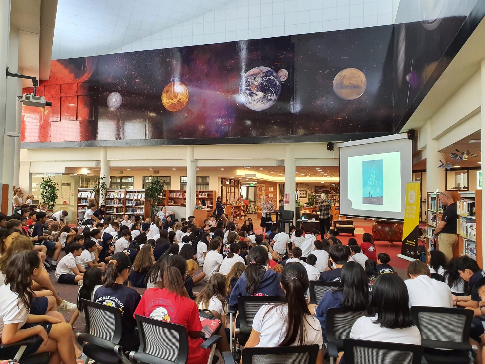 My See You in the Cosmos presentation at a school in Singapore