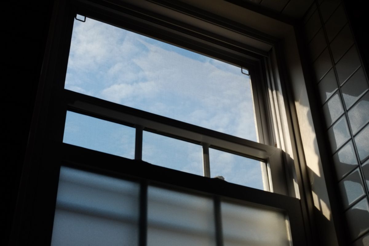 Clouds through an open window..